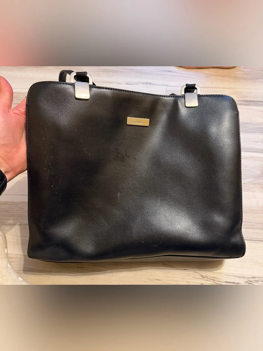 Liz Claiborne Black Tote with Gold Hardware